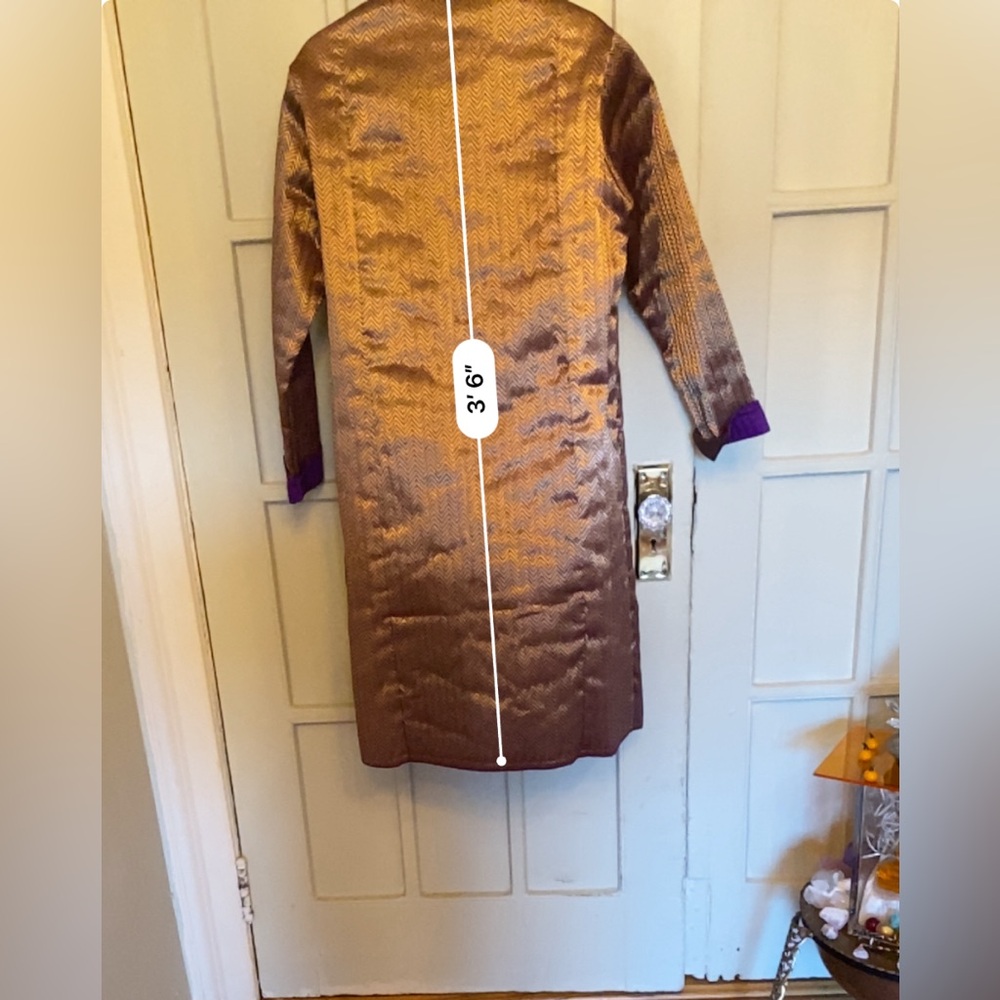 Mandarín Callar string quilted coat for women  large, pre owned. - Picture 7 of 16